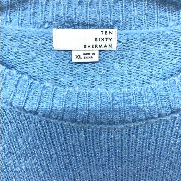 Ten Sixty Sherman Blue Crew Neck Striped Long Sleeve Sweater XL Women's - Picture 5 of 6